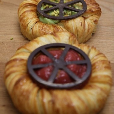 Roue feuilletée pistache