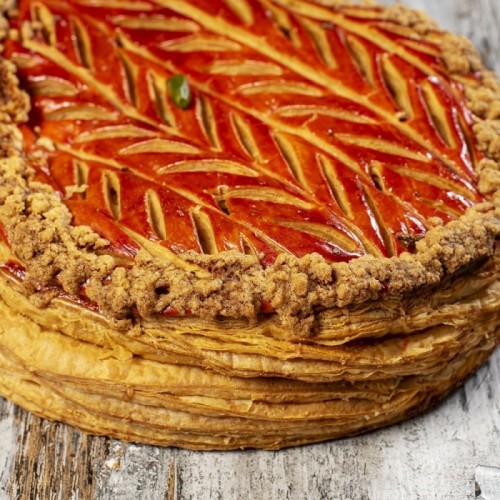 Galette pistache griottes