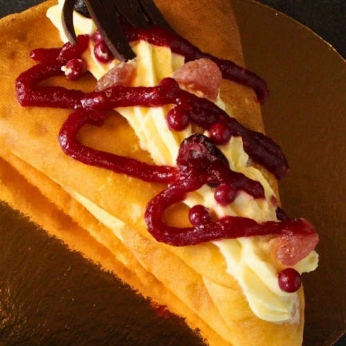 Crêpe garnie fruits rouges 