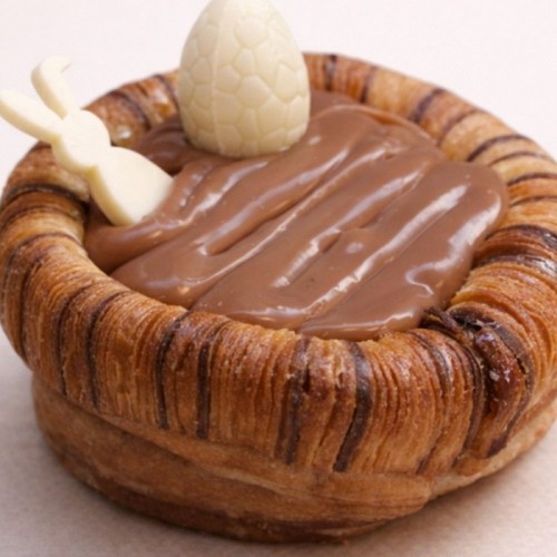 Nid de Pâques Brownie caramel