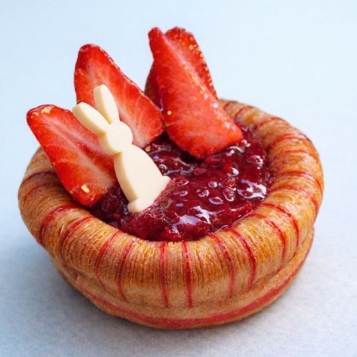 Nid de Pâques fraises 