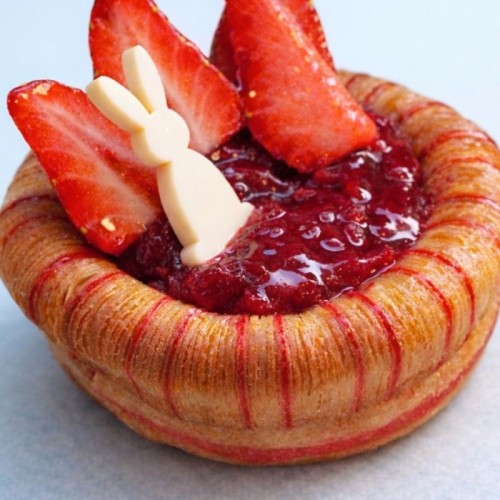 Nid de Pâques fraises 